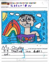 Xavier's Drawing of Mr. Granda